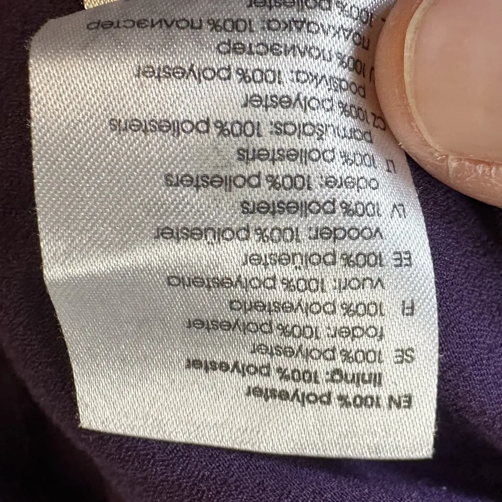 Missoni Lindex Purple Knit Dress Sleeveless Mini Knee 42 US 6 Lined Zig Zag - Image 8