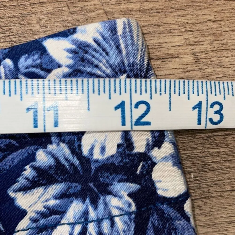 Maeve By Anthropologie Womens The Collette Wide Leg Floral Crop Pants Blue Sz 24 - Image 9