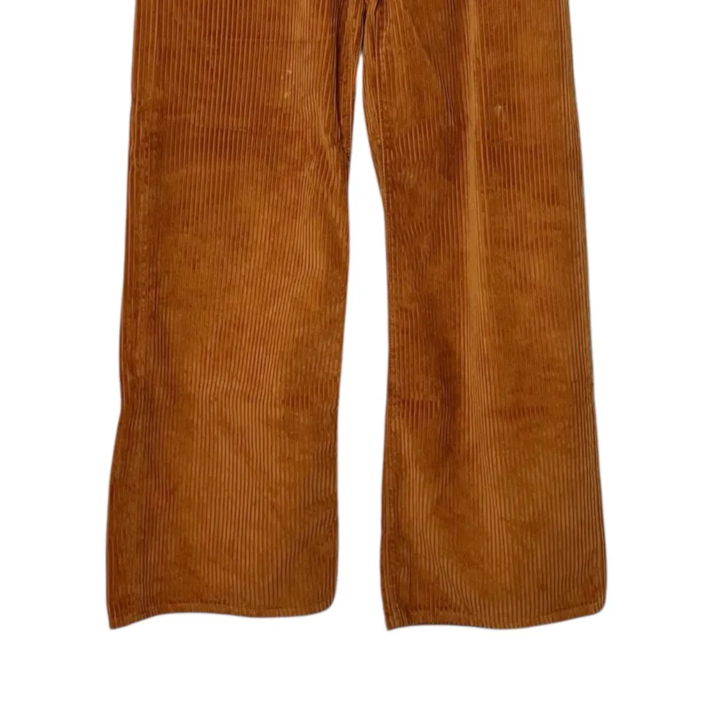 Levi’s Premium Ribcage Wide Leg Corduroy Pants W26 L32 Copper Brown High Rise - Image 7