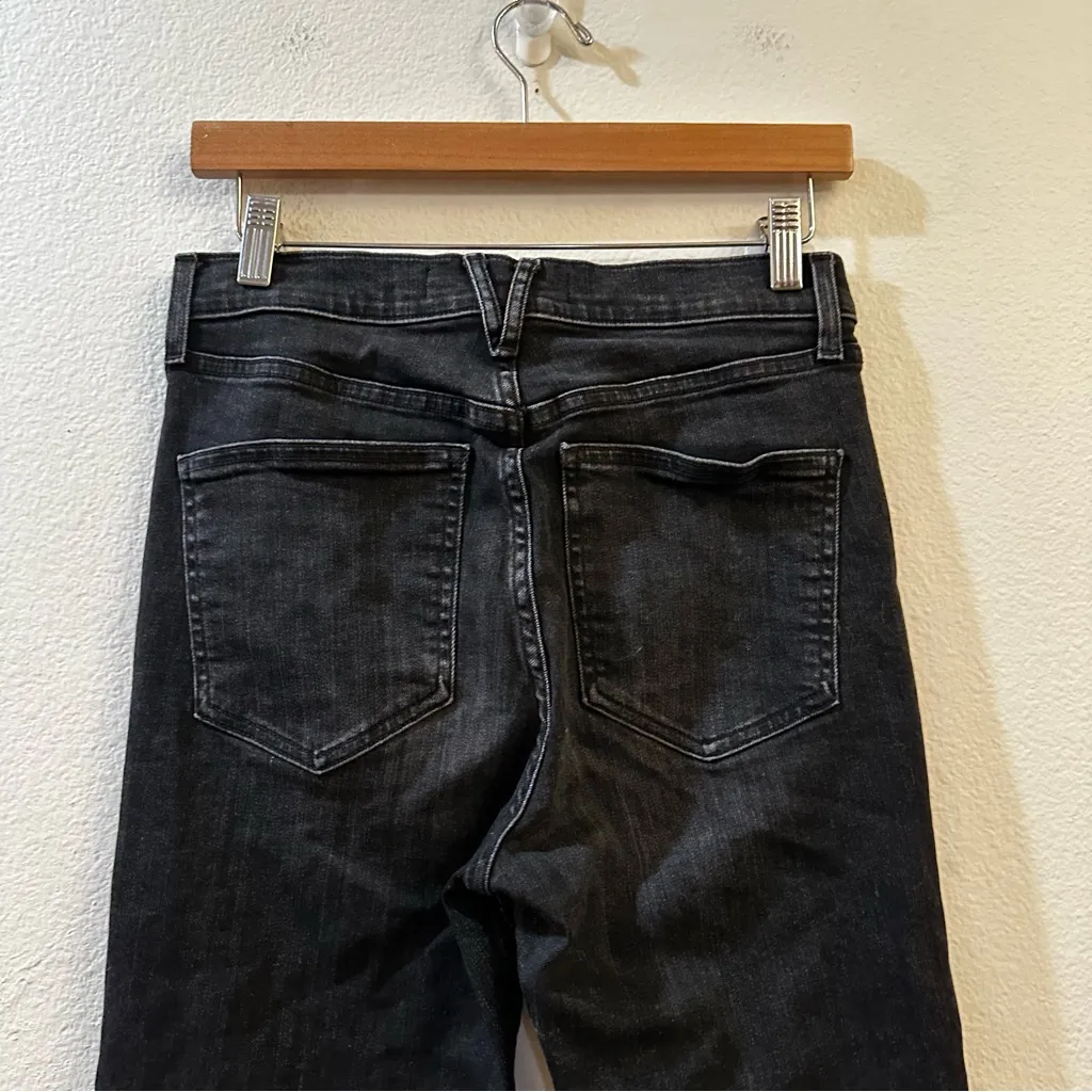 Veronica Beard Ryleigh Slim Straight High Rise Jeans Washed Onyx Size 28 - Image 7