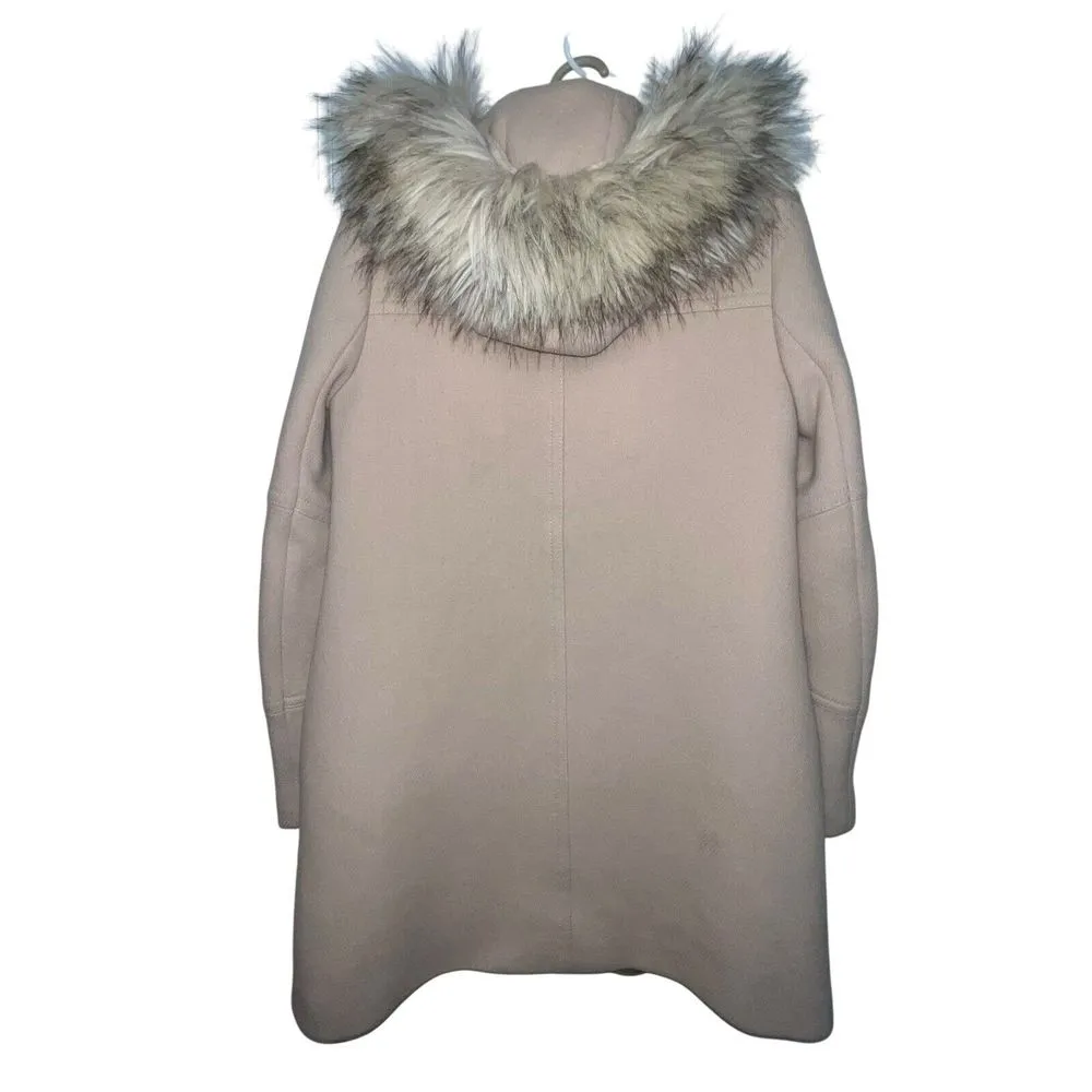 J. Crew Chateau Parka Italian Stadium Cloth Wool‎ Coat Hooded Size 2T Tall Beige - Image 6