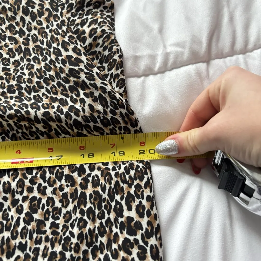 Chaus Womens Size Small Brown Cheetah Tank Top Blouse Officechic Corpcore City - Image 6