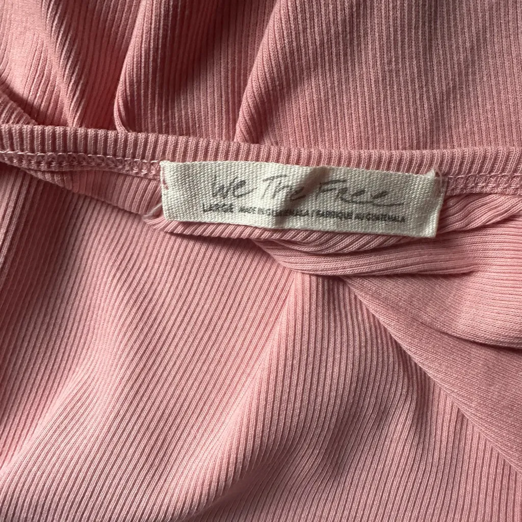 💖🆕Free People by We The Free Pink Blush Open Back Long Sleeve Tee✨NWT✨ - Image 9
