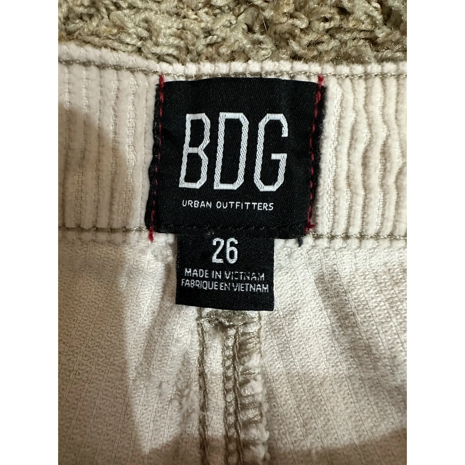 Urban Outfitters BDG Diana Colorblock Corduroy Yoke‎ Patch Carpenter Pants Sz 26 - Image 6