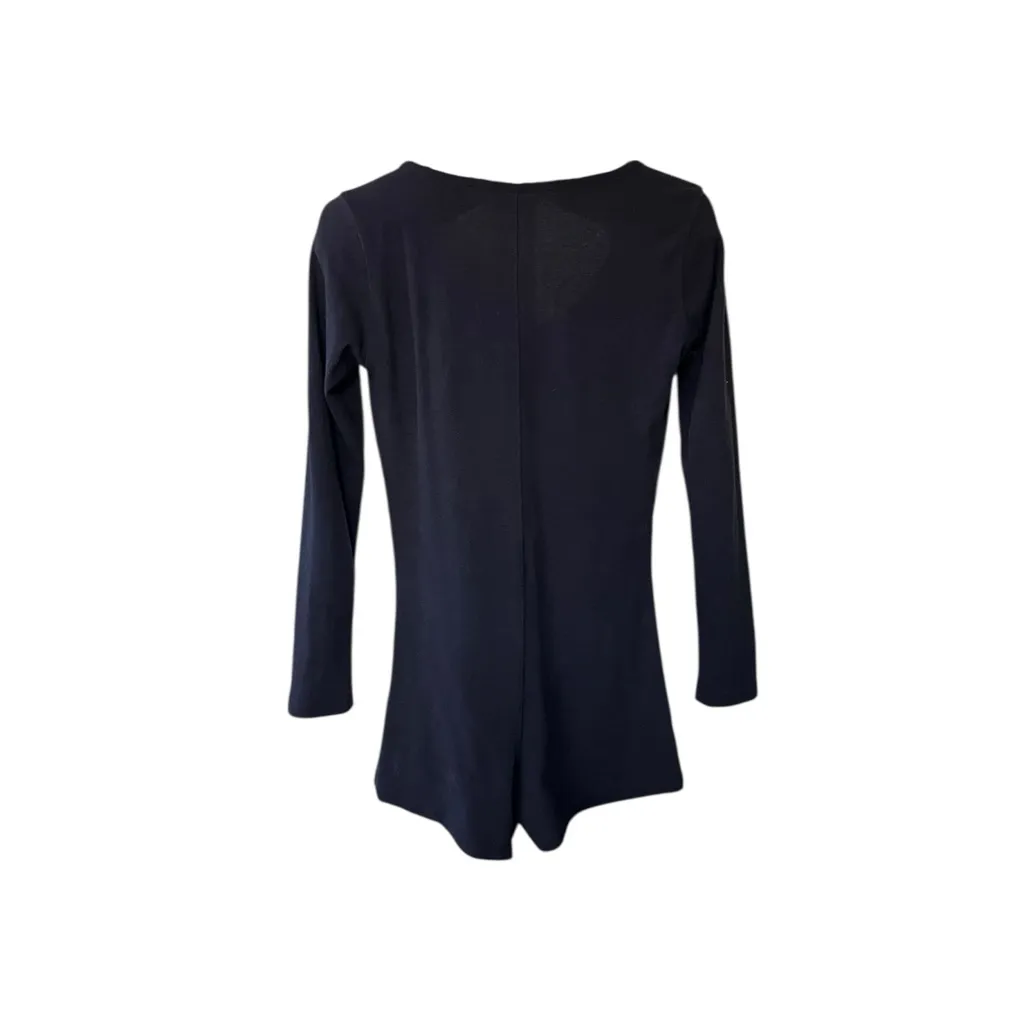 Missguided x Playboy black long sleeve button front playsuit - Image 7