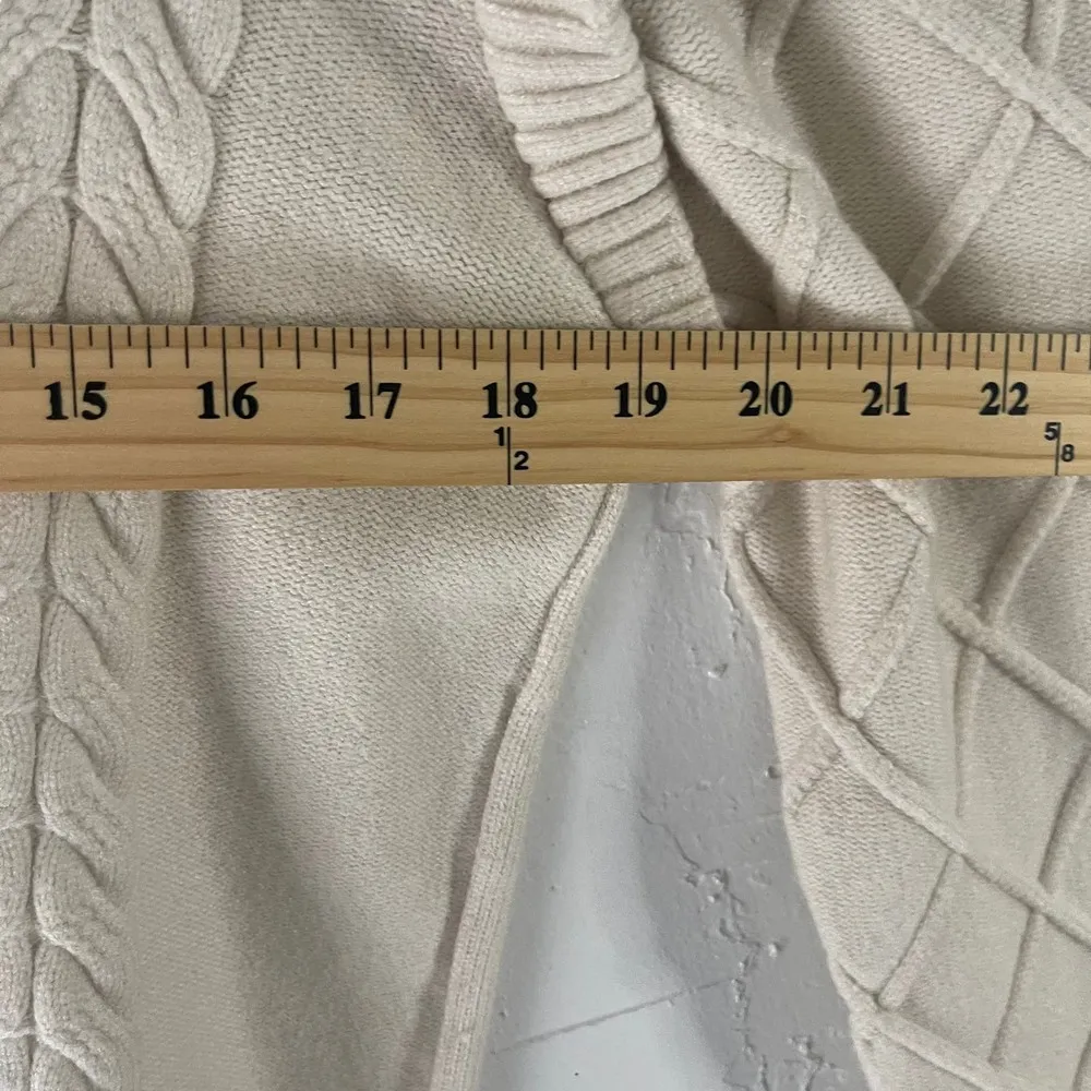 Raya Women's Size Large Cream Chunky Knit‎ Sweater - Image 8