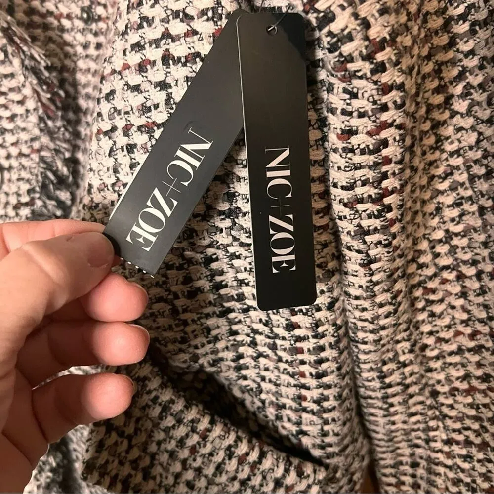 NWT‎ NIC+KOE Up to Date Tweed Mult-Color Sweater Jacket Women's Medium - Image 7