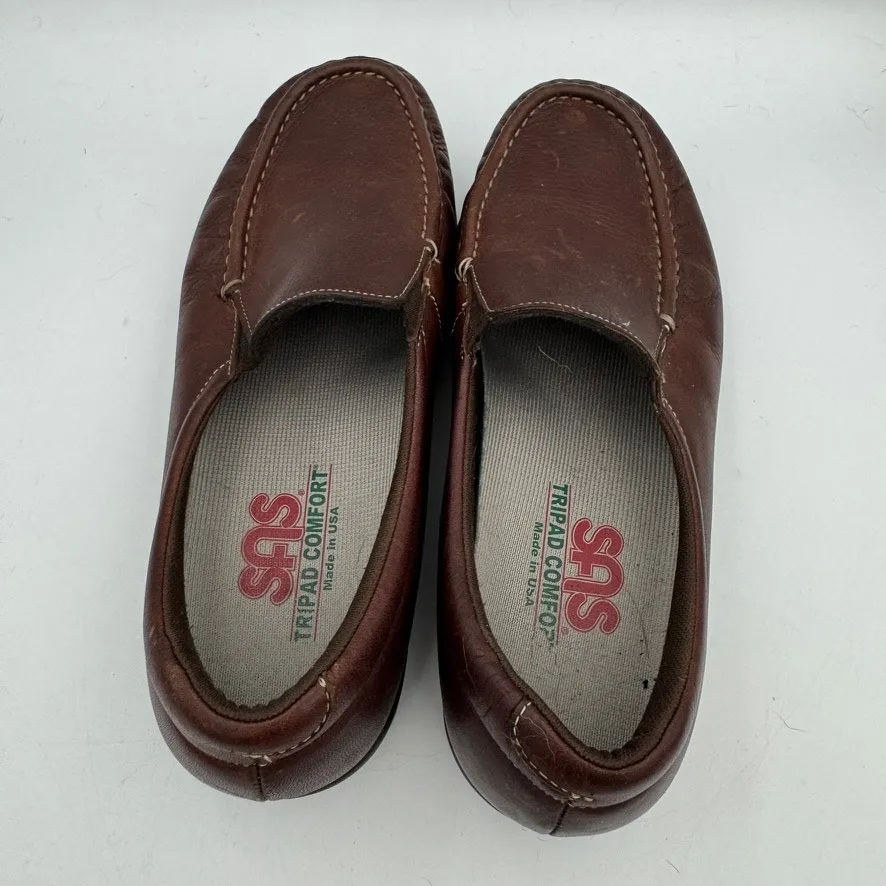 SAS Simplify Women’s 8M Brown Leather Loafers Tripad Comfort Made in USA Size 8 - Image 7