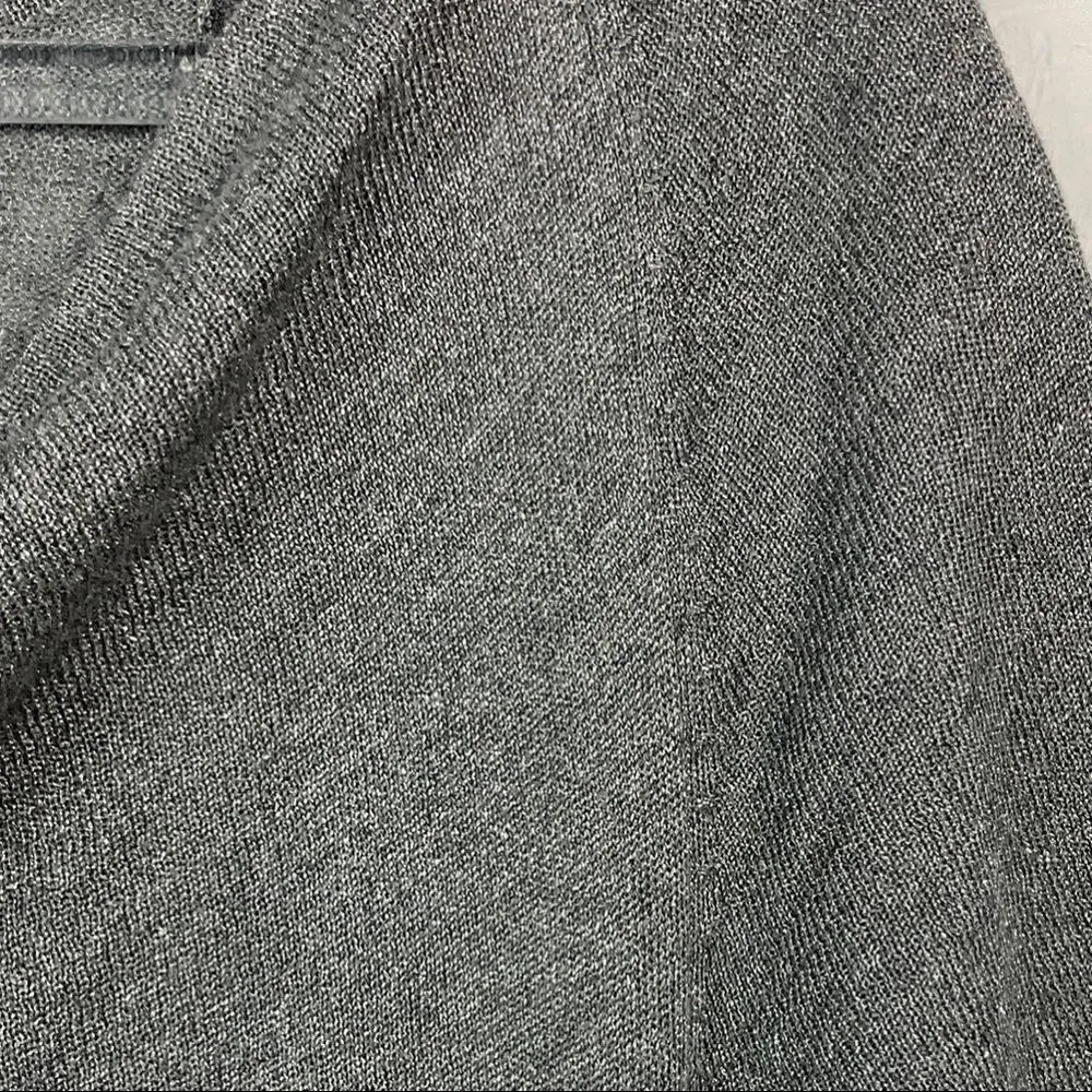 Lane Bryant Gray Metallic Cowl Neck Short Sleeve Top 14/16 - Image 2