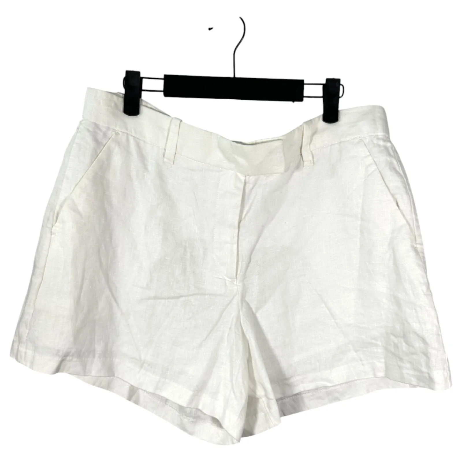 Abercrombie & Fitch The A&F Linen Collection White Shorts Size 32 - Image 4