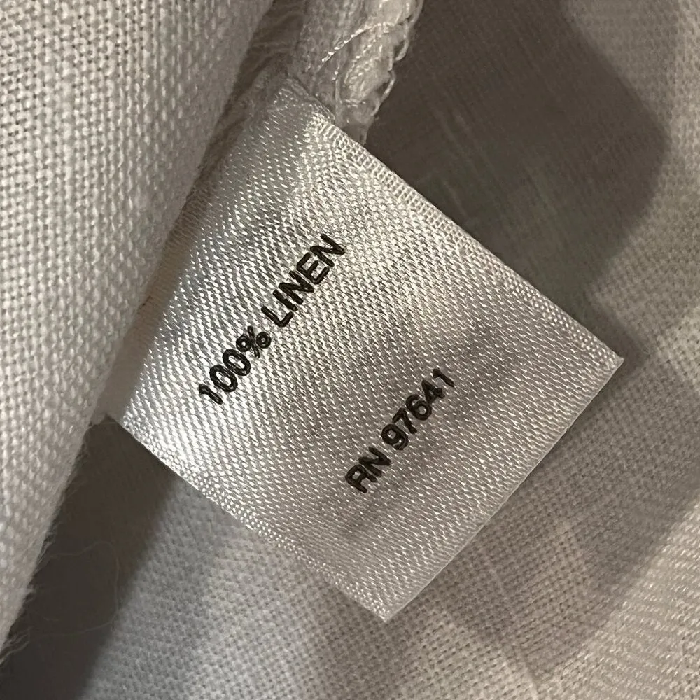 J Jill Pure Top M Tall Linen Loose Fit Boxy Tunic Lagenlook Coastal Beach White Size undefined - Image 7