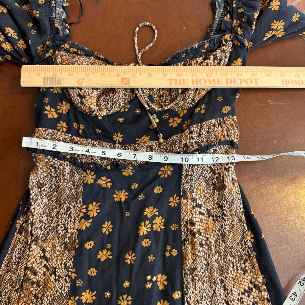 Free People Tigerlily Floral Long Sleeve Midi Dress Size Small boho bohemian - Image 8