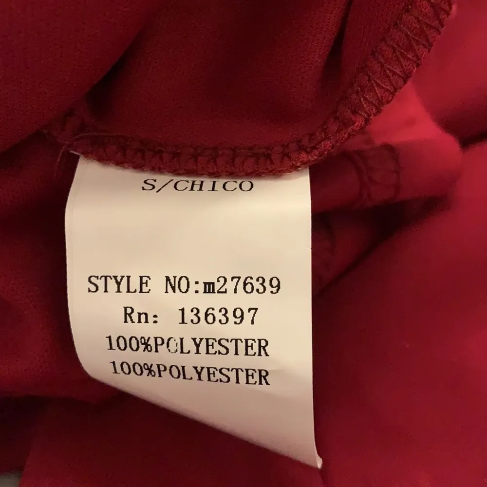 NWT Maniju Burgundy Halter V-neck fitnflare dress - Image 7