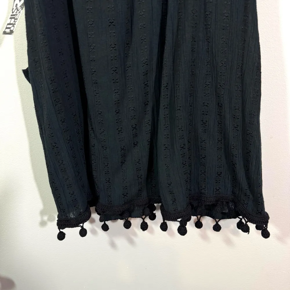 NWT Hurley Shibuya Black Pom Pom Beach Boho Dress - Image 13