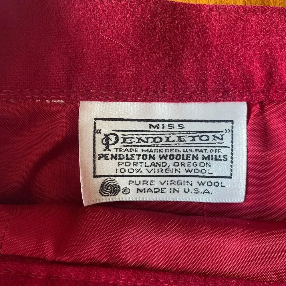 Vintage Miss Pendleton 100% Virgin Wool Circle A-Line Skirt Suit Office Career 4 - Image 3