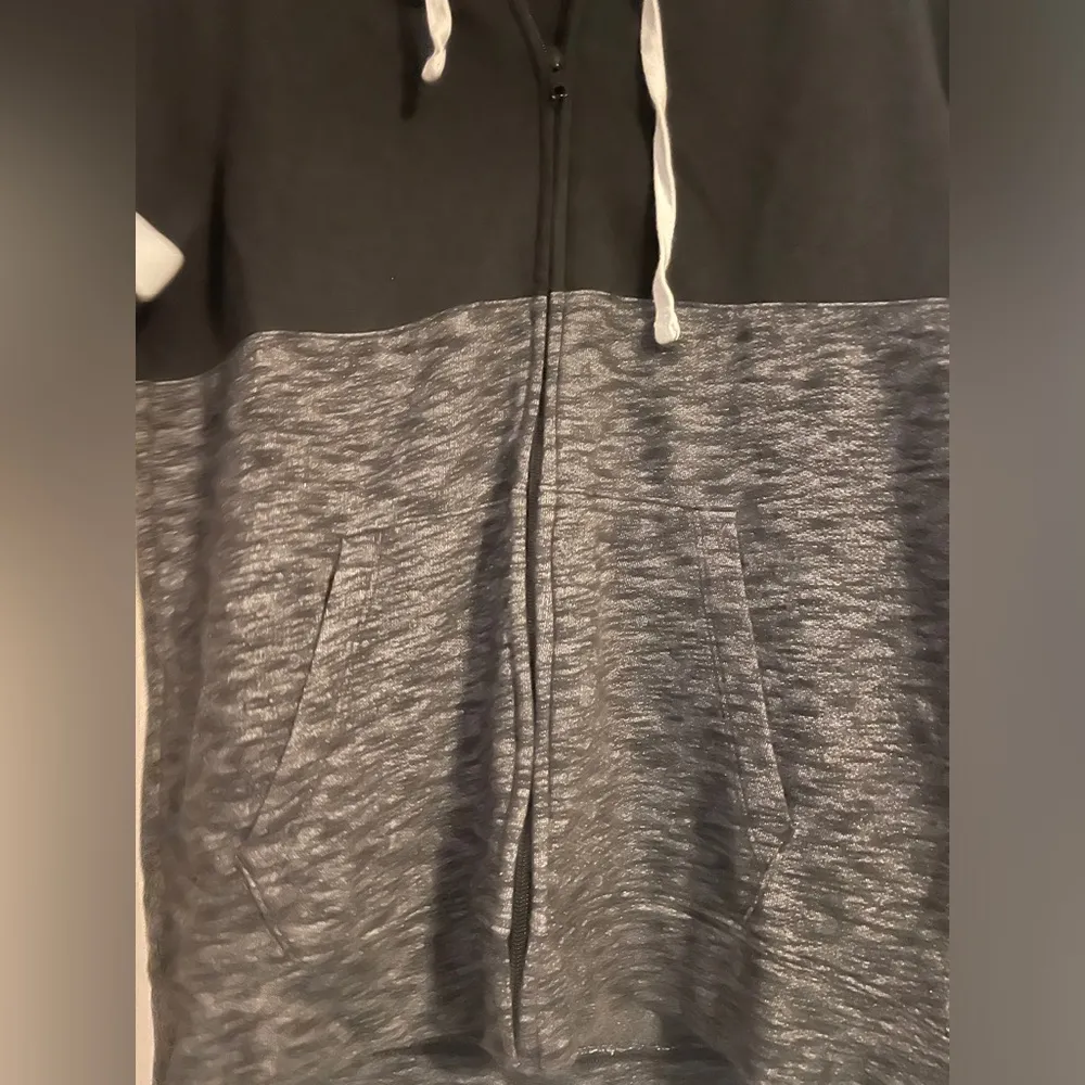 Pink VS Black and Gray Zip Up Hooded Sweatshirt Size XS Warm Soft Cozy Logo - Image 3