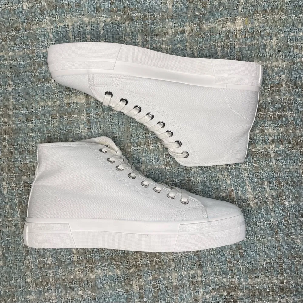 Vagabond Shoemakers Teddie Textile High-Top Sneaker in White - Image 6