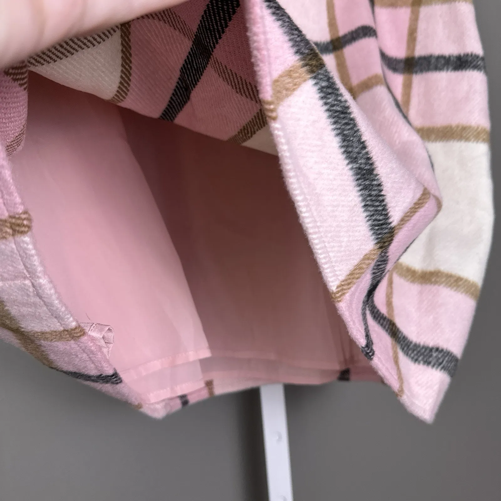 New Forever 21 Mini Skirt Pink Plaid Wool Blend Lined Plus Size 1X Forever 21+ - Image 4