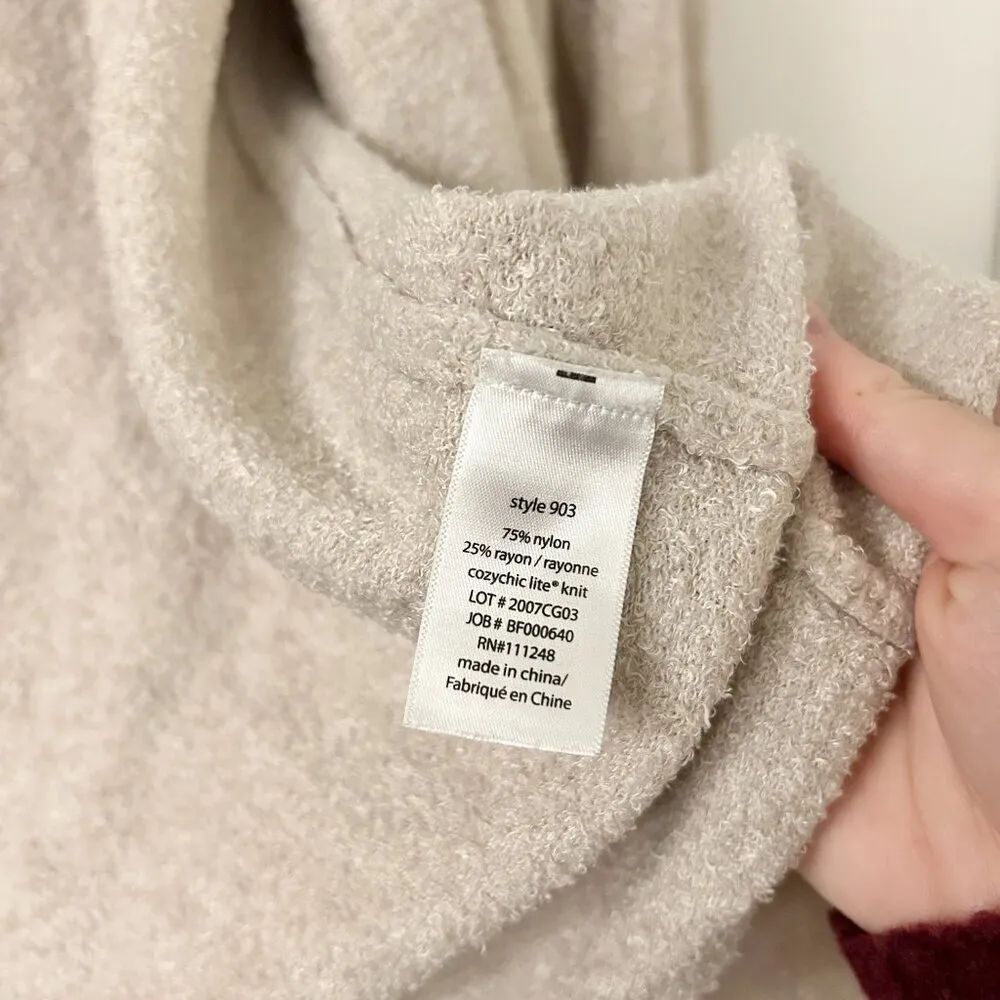 Barefoot Dreams CozyChic Lite Island Wrap Cardigan in Stone Size L/XL - Image 6