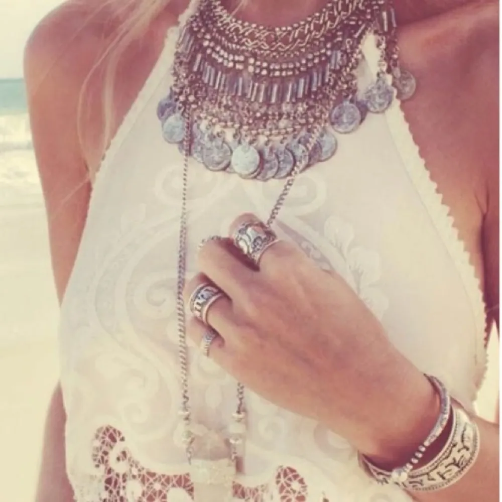 Boutique 4pc Set Boho Elephant Silver Midi Rings Bohemian - Image 3