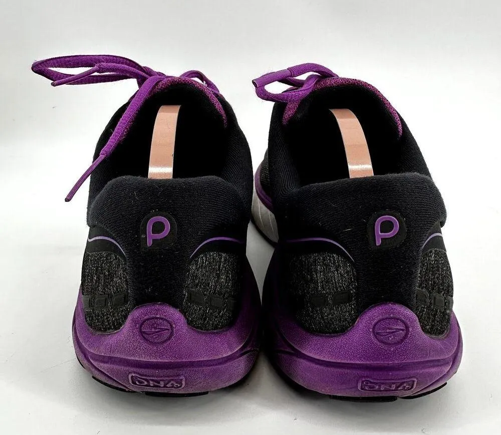 Brooks PureCadence 7 Running Shoe Lace Up Low Reflective Athletic Black Purple 8 - Image 6