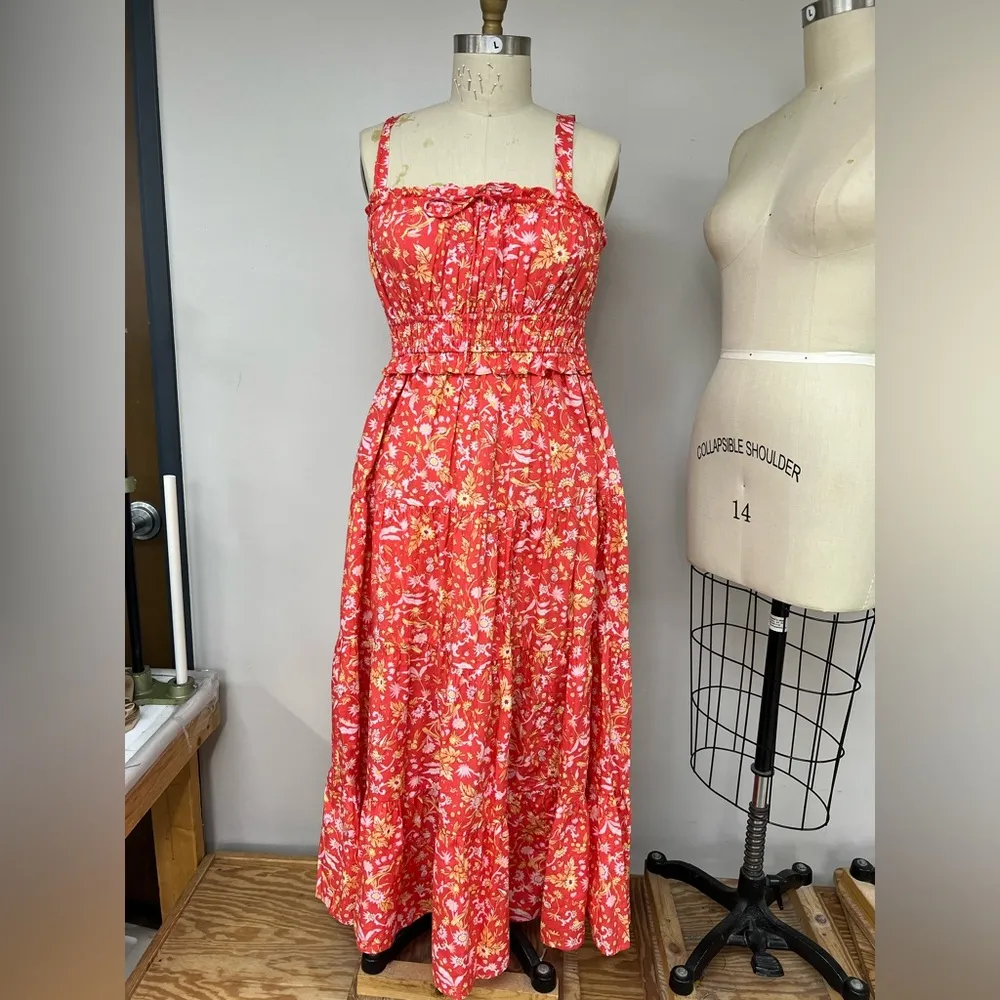 J. Crew Ruffle-trim tiered dress in sunny blooms LT - Image 4