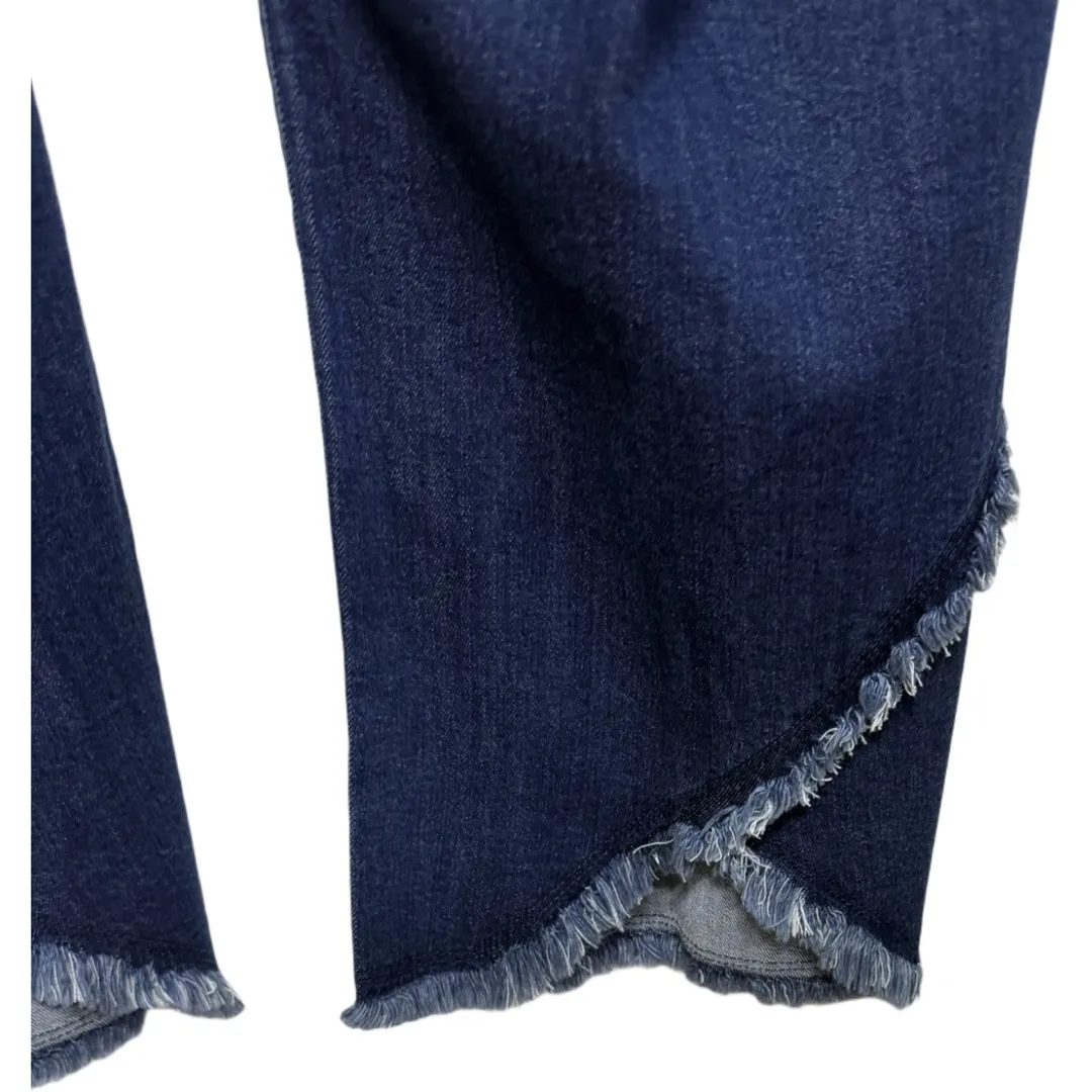 Susan Graver Cropped Back Fringe Denim Jeans Size 22W petite casual everyday - Image 5