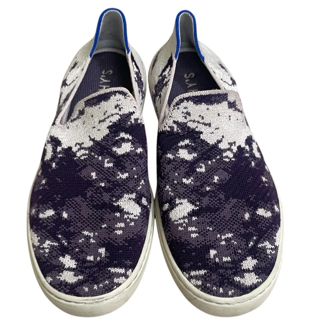 Rothy's Shibori Tie Dye Limited Edition‎ Sneakers In Ocean Iris(Retired) 7.5 - Image 2