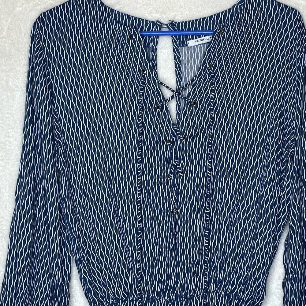 Faithfull the Brand Lace-Up Shorts Romper‎ - Image 3