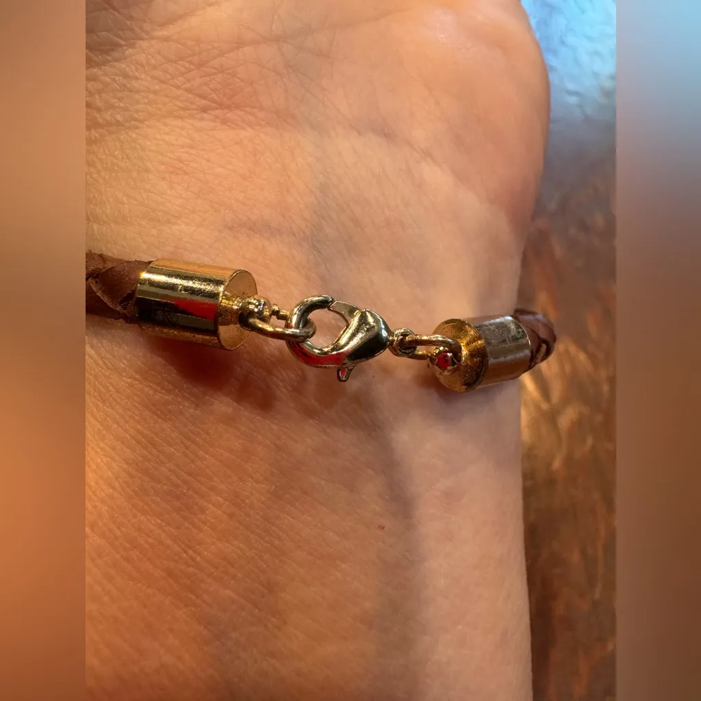 ANTHROPOLOGIE Woven Leather Bracelet - Image 3