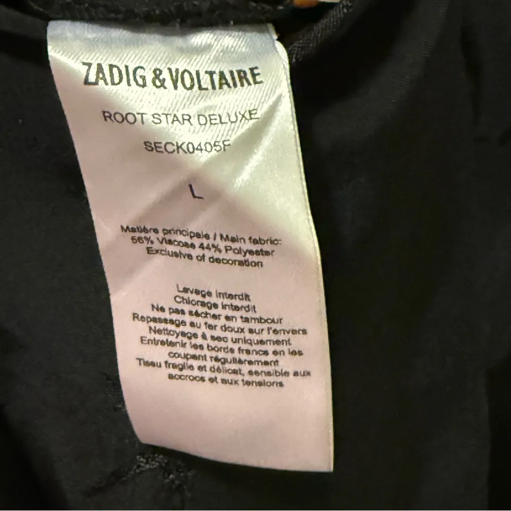 Zadig & Voltaire Root Star Deluxe Asymmetrical Hem Dress Large - Image 10