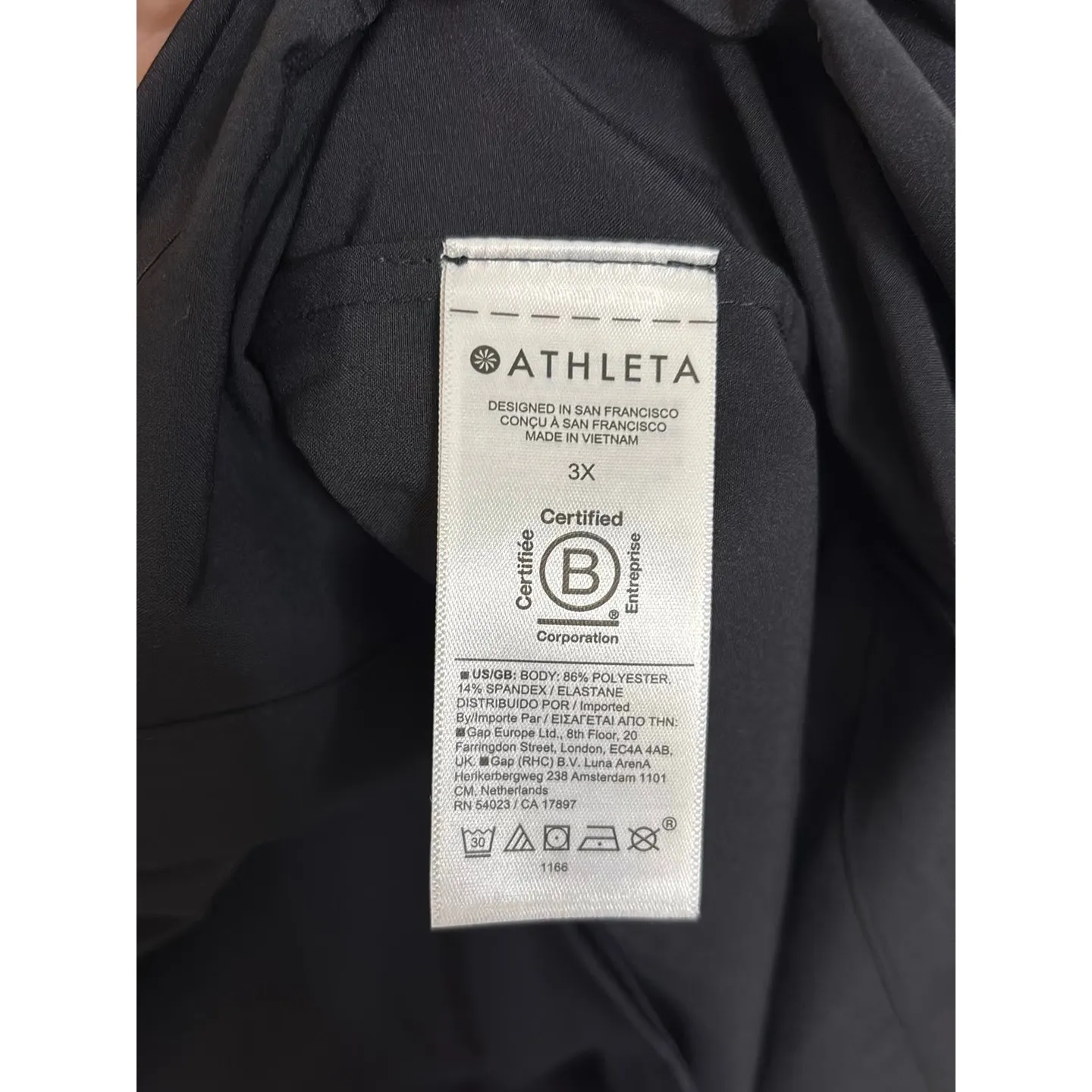 Athleta Tank Top Womens 3X Black Everlasting Collared Button Front UPF 50+ - Image 4