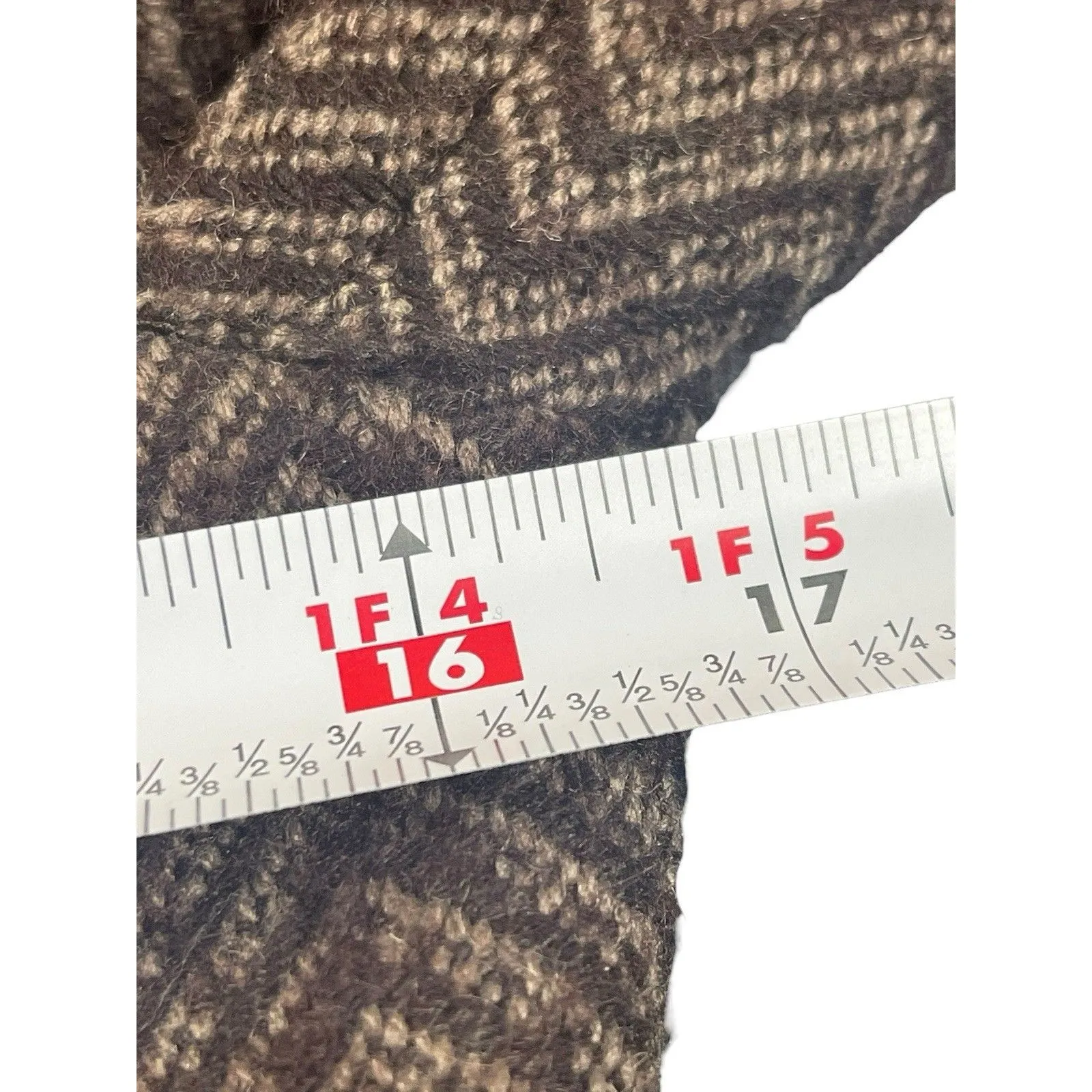 Via Women’s 0P Petite Brown Herringbone Wool Blend Fit & Flare Peacoat Button - Image 8