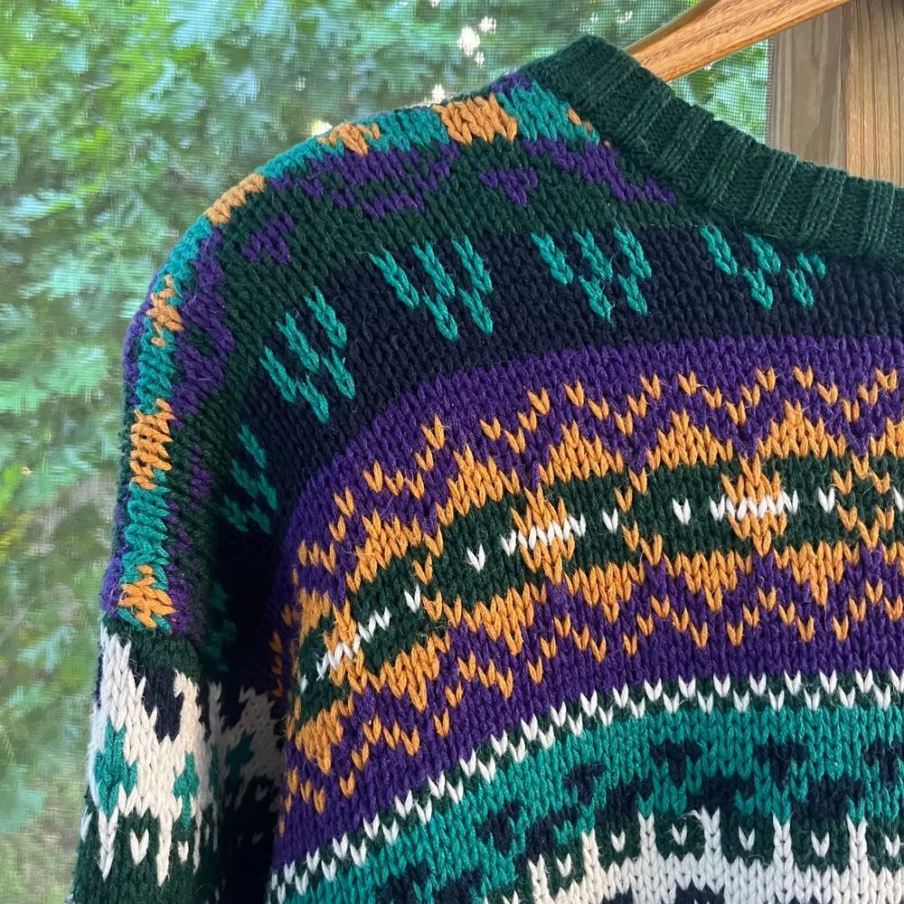 Marsh Landing Women's Vintage 80's Era Pullover Tunic Sweater Size M - Image 4