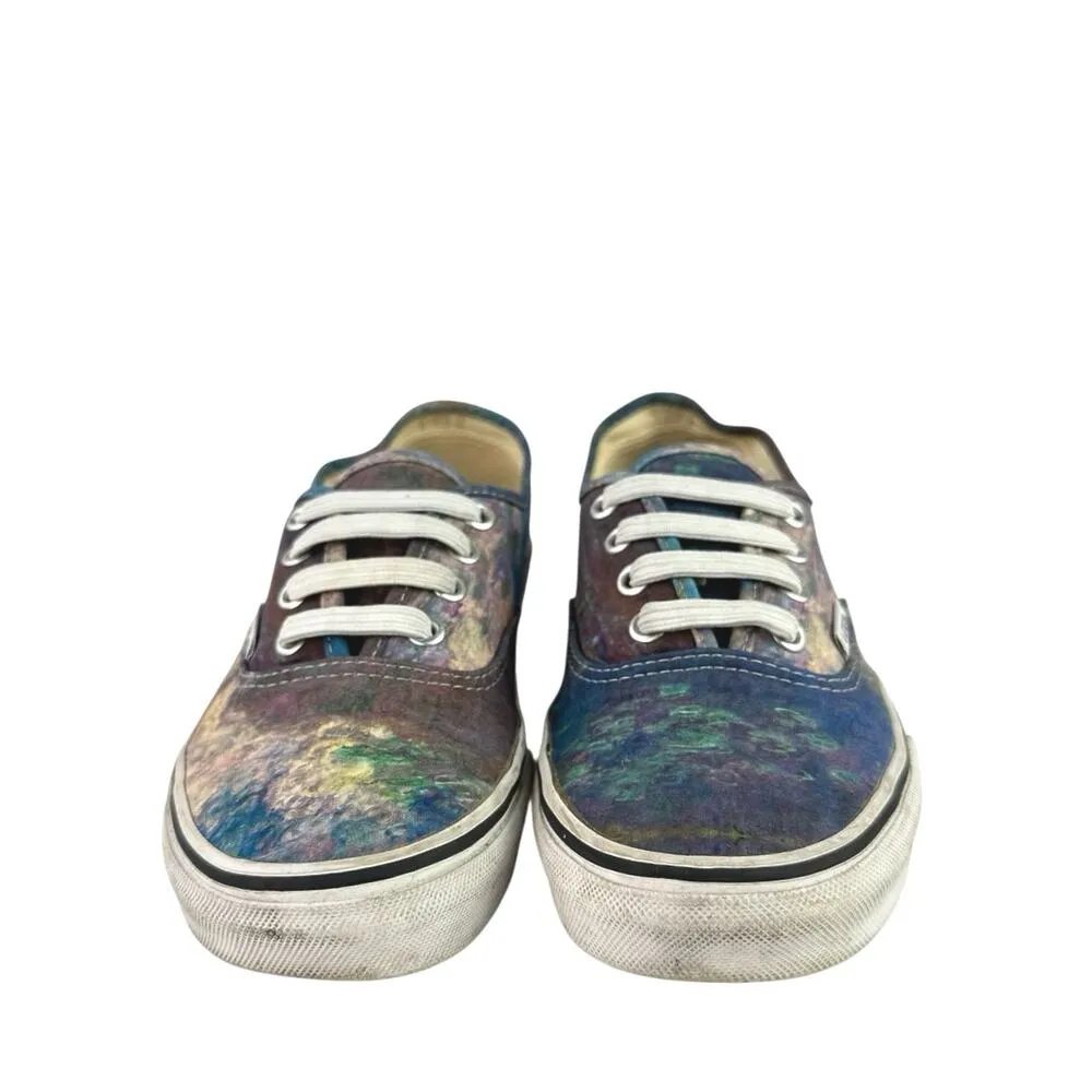 MoMA Claude Monet Multicolor Tie Dye Lace Up Sneakers Shoes Mens 5.5 Womens 7 - Image 2