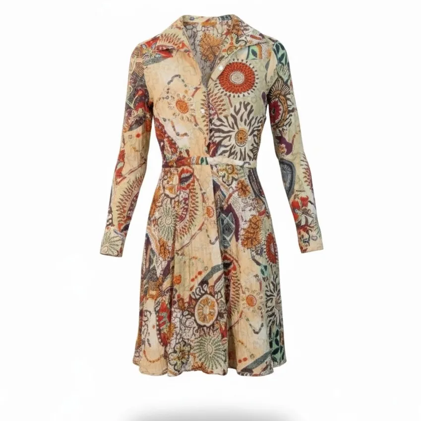 Roberta Freymann - Garden Floral Print Long Sleeve Dress - Image 2