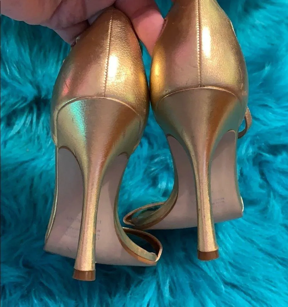 Cathy Jean EUC T-strap metallic heel - Image 5