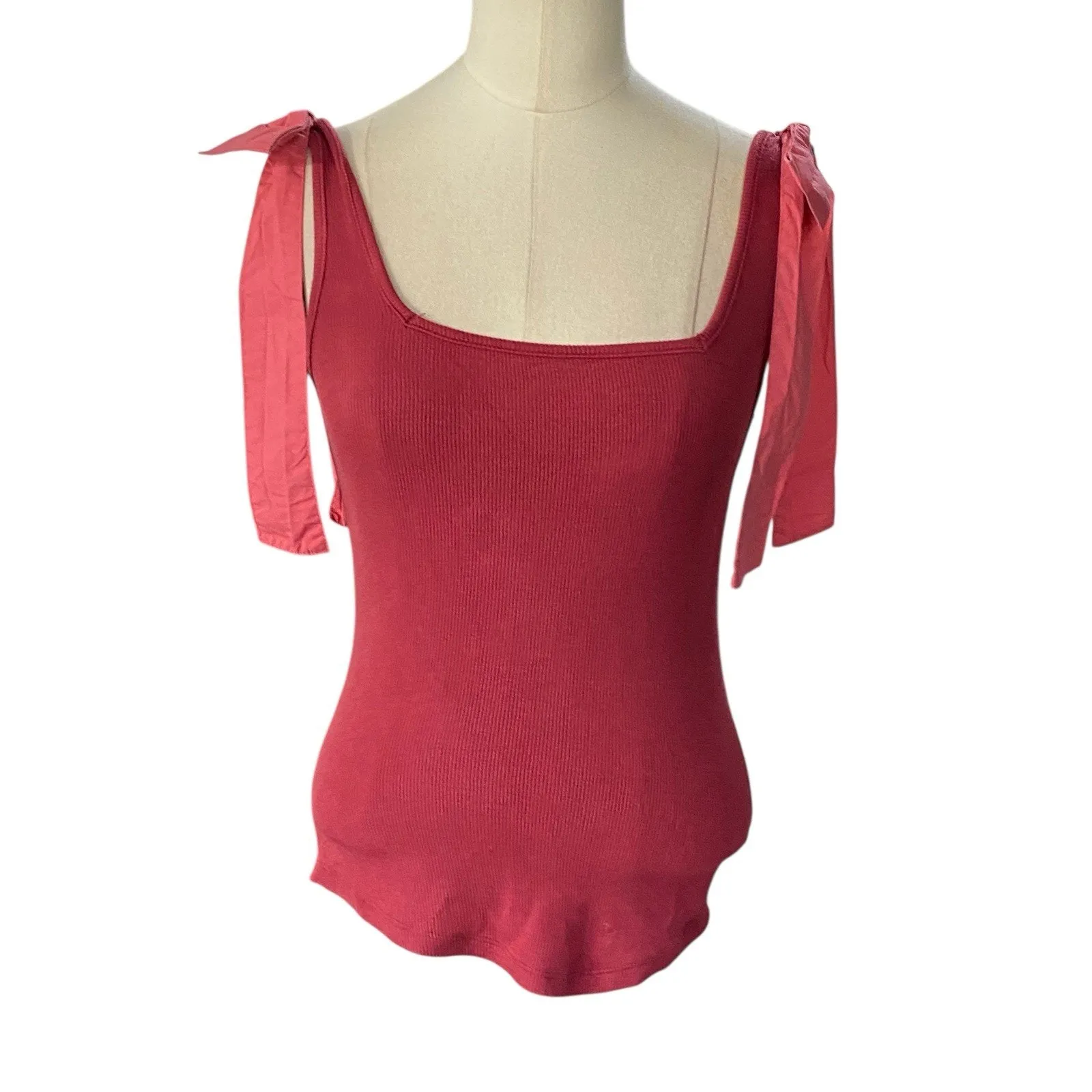 Summersalt Bow Shoulder Tank Top Pink Size XS Extra Small - Image 8