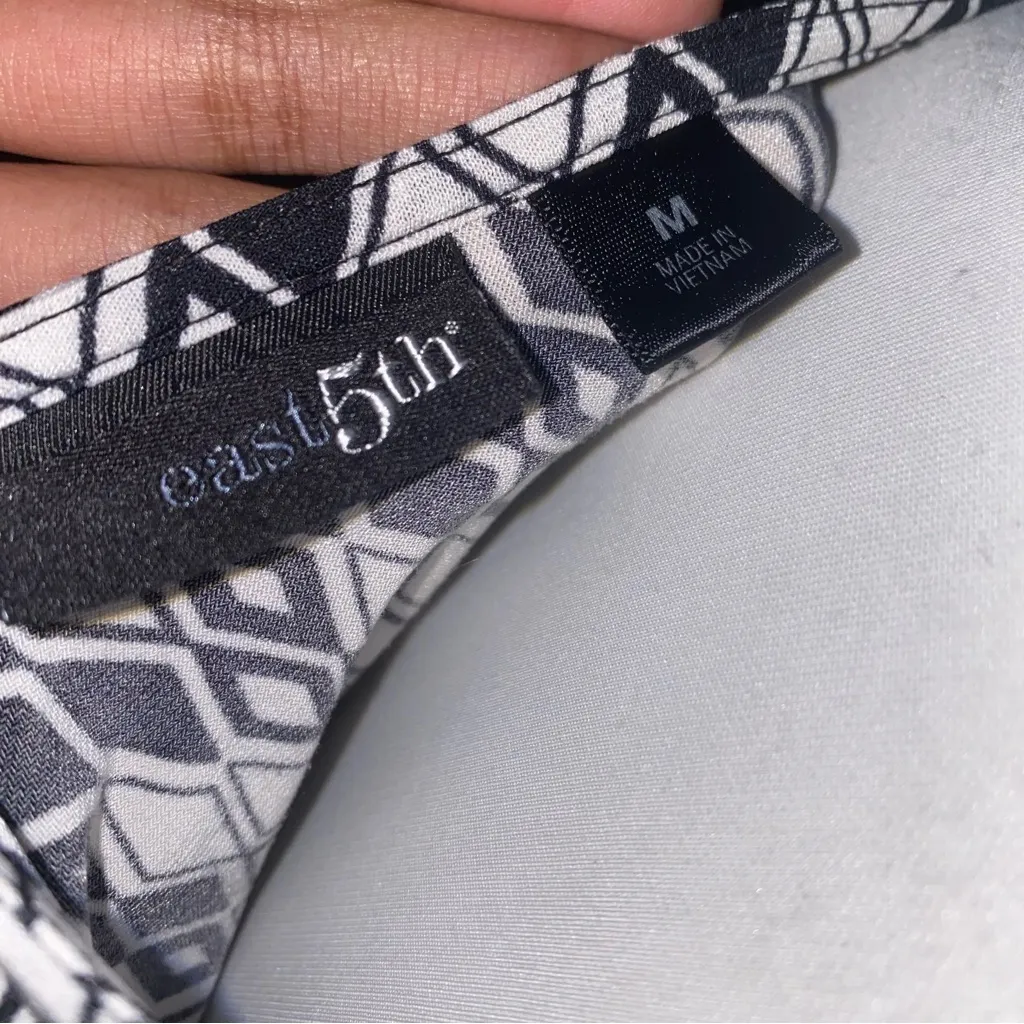 East 5th 90s vintage style black & white gothic babydoll top - Image 9