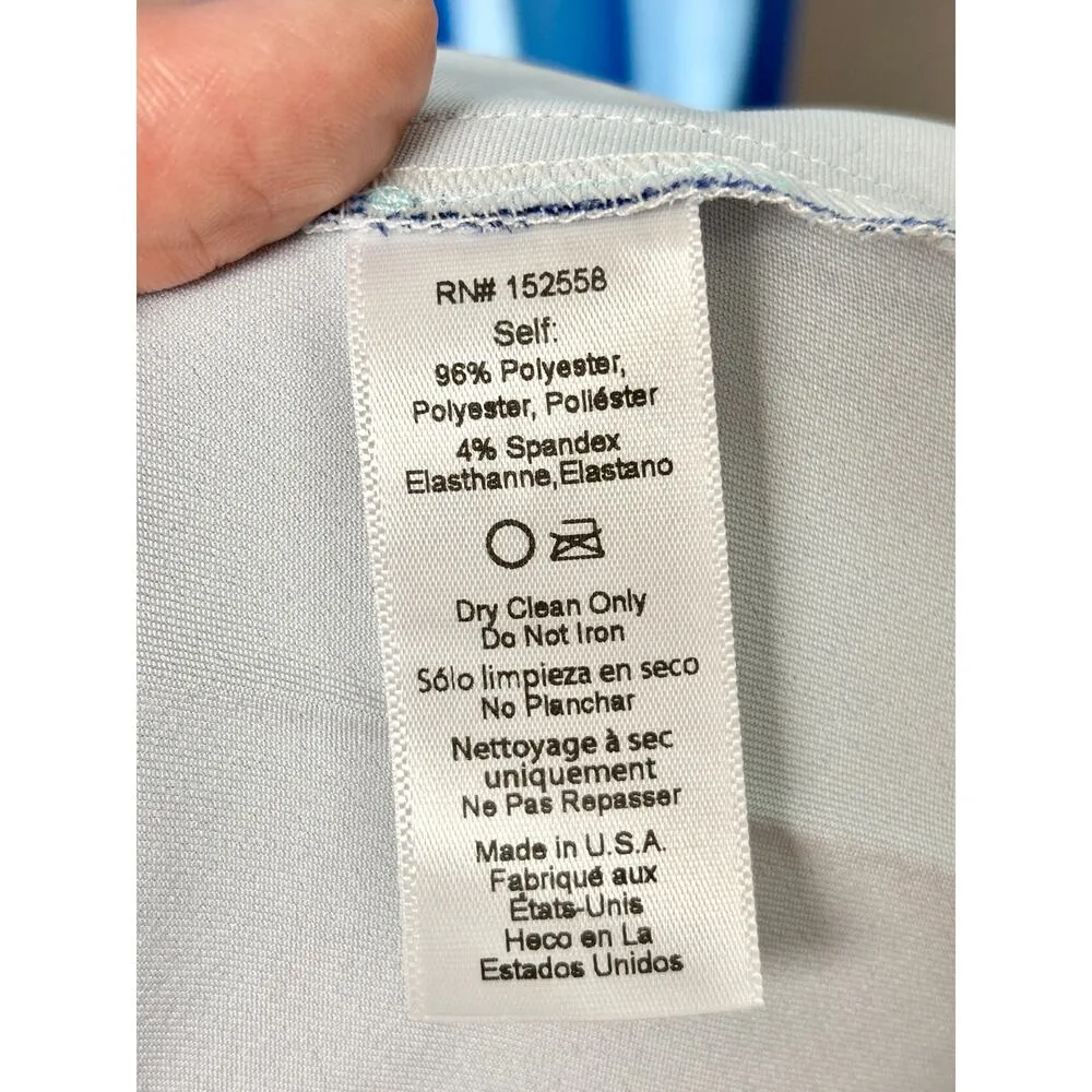 NWT Delfi Collective Erica One Shoulder Pleated Maxi Dress Blue Ombre Women's M Size M - Image 7