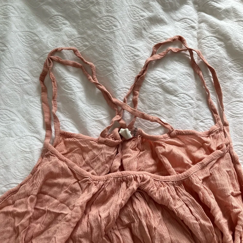 Muted pink lightweight summer dress with pockets - Image 3