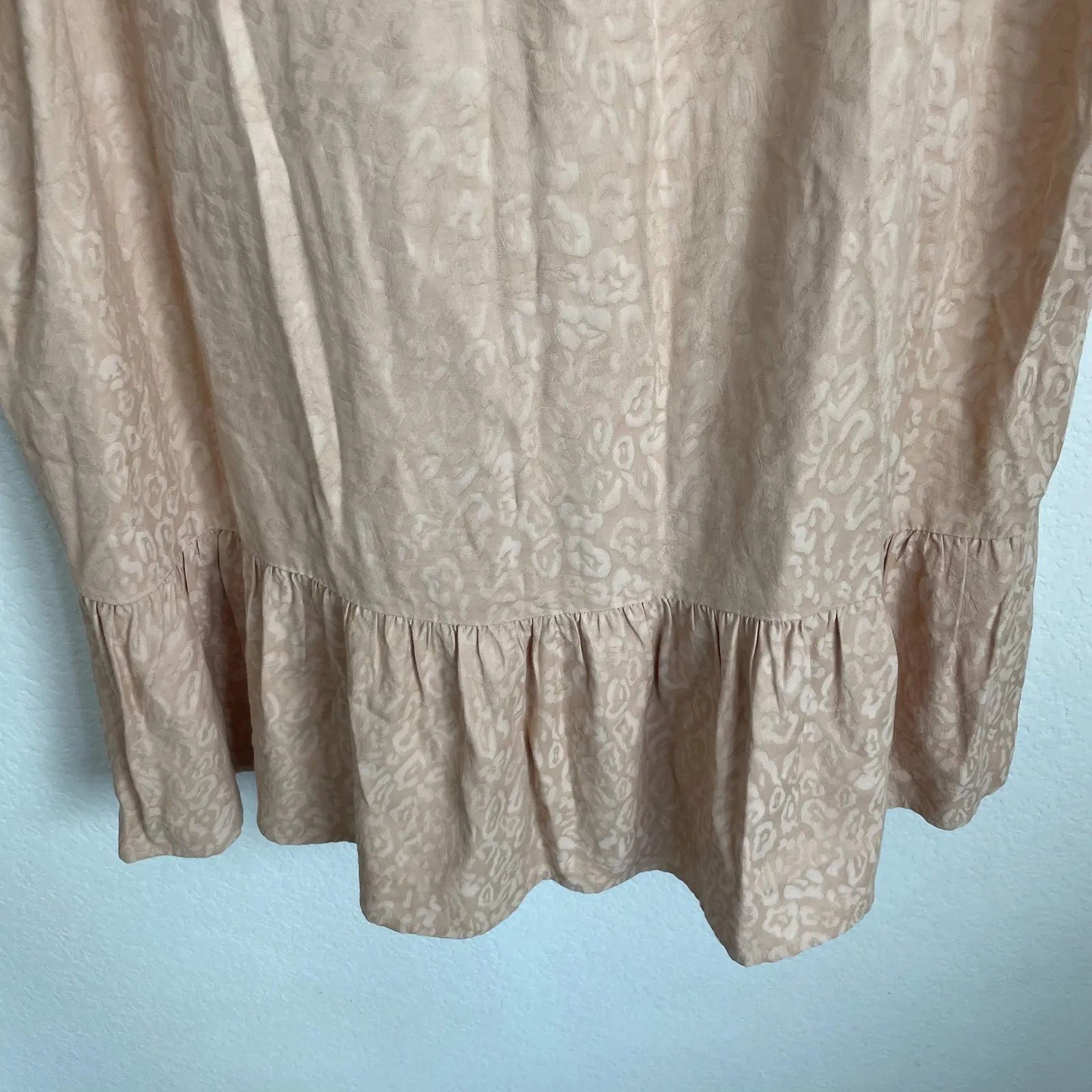 BAUM UND PFERDGARTEN Neutral Cream Cheetah Mini Dress Size M - Image 7