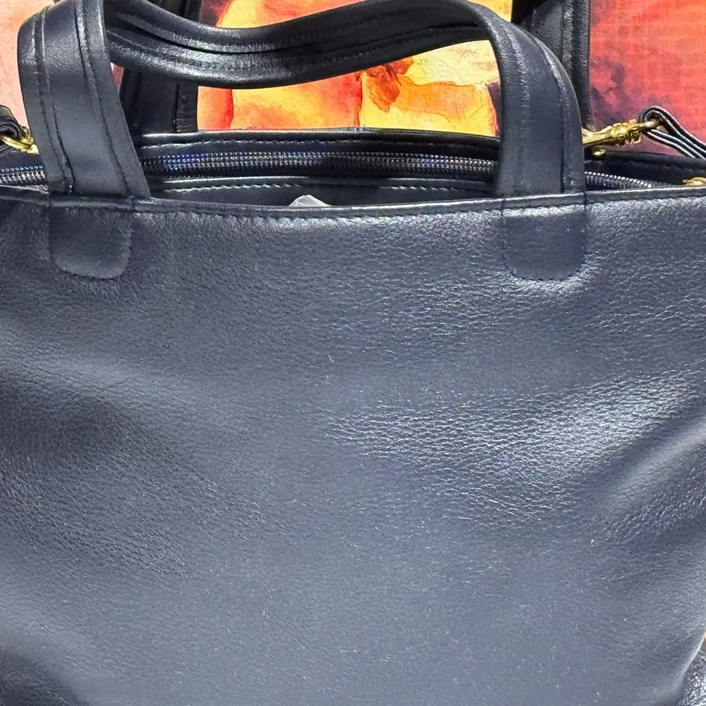 Jennifer Moore Blue Genuine Leather shoulder Bag Purse w Strap - Image 11