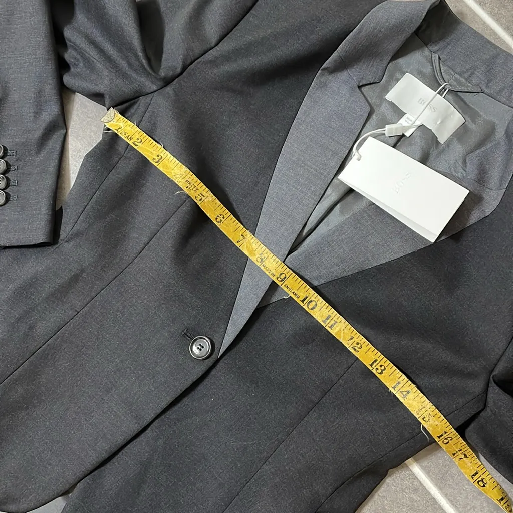 Hugo Boss Boss Jayana Wool Contrast Collar Jacket‎ size 0 - Image 6