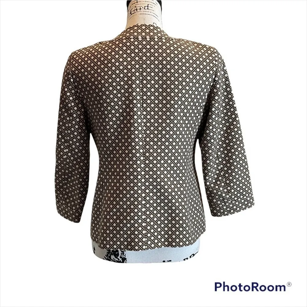 Talbots  Blazer Jacket Brown Size 4 Polka Dot office workwear wedding - Image 4