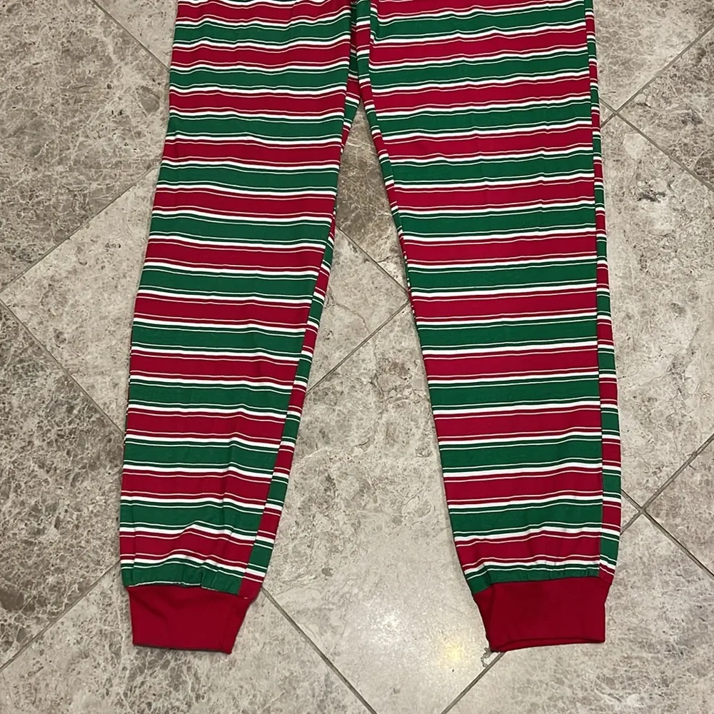 Nutcracker Crushed it Red and Green Stripe Christmas Pajama Set NEW Medium - Image 10