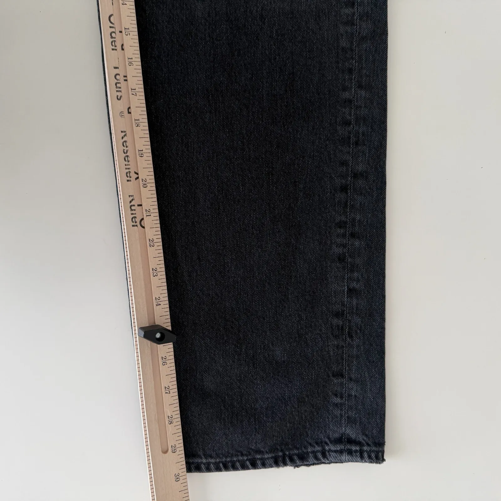 AGOLDE Criss Cross Jeans Womens 26 Black Washed Upsized Organic Cotton Straight - Image 12
