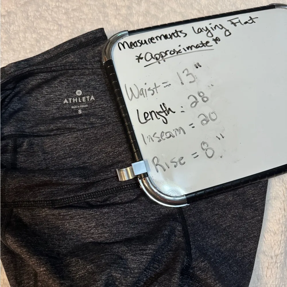 Athleta Quest Chaturanga Grey High Rise Workout Cropped Leggings Size Small - Image 6