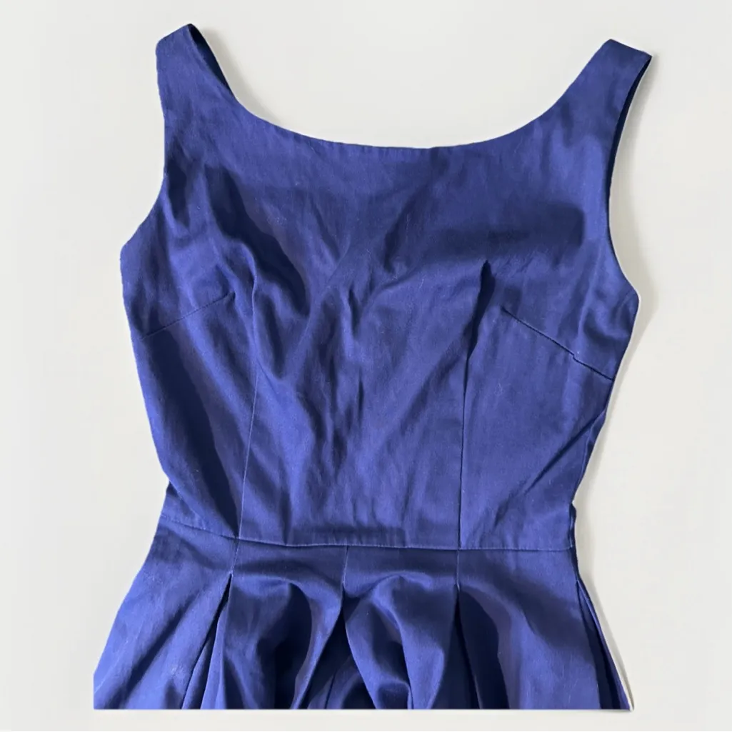 Trashy Diva Audrey Dress 1950's Navy Blue print XS 2 Fit & Flare‎ Swing - Image 4