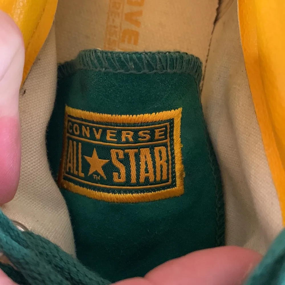 🚫SOLD🚫Vintage Converse One-Star Suede Green & Yellow Low-Tops Sz W7.5/M5.5 - Image 9